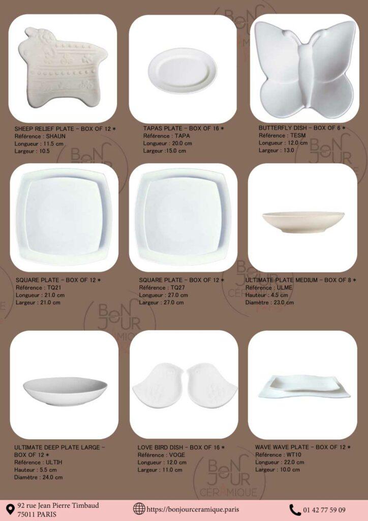 bonjour ceramique paris : biscuits faience blanche assiettes rondes, carrées, creuse, à dessert ou à tapas… Nos biscuits d'assiettes céramique se prêtent à toutes vos envies culinaires ou décoratives. À peindre, émailler, sublimer.