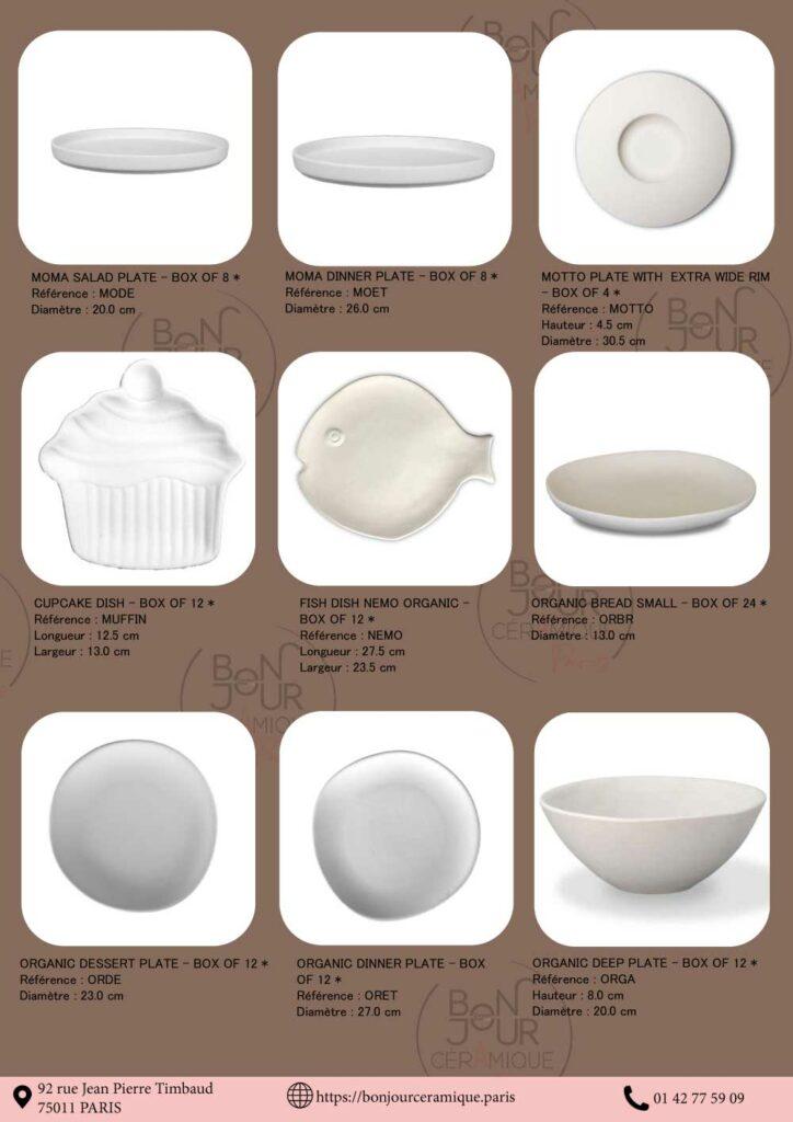 bonjour ceramique paris : biscuits faience blanche assiettes rondes, carrées, creuse, à dessert ou à tapas… Nos biscuits d'assiettes céramique se prêtent à toutes vos envies culinaires ou décoratives. À peindre, émailler, sublimer.