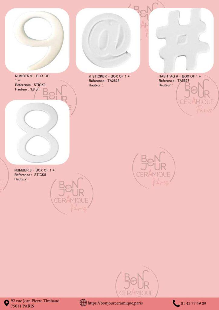 lettres en ceramique a decorer biscuit chiffres en faience blanche alphabet en biscuit de ceramique  lettres personnalisables pour atelier decoration alphabet en faience brute