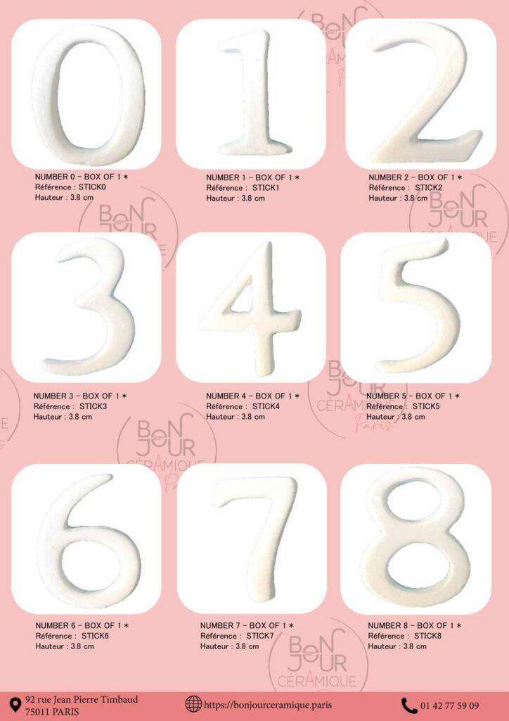 lettres en ceramique a decorer biscuit chiffres en faience blanche alphabet en biscuit de ceramique  lettres personnalisables pour atelier decoration alphabet en faience brute