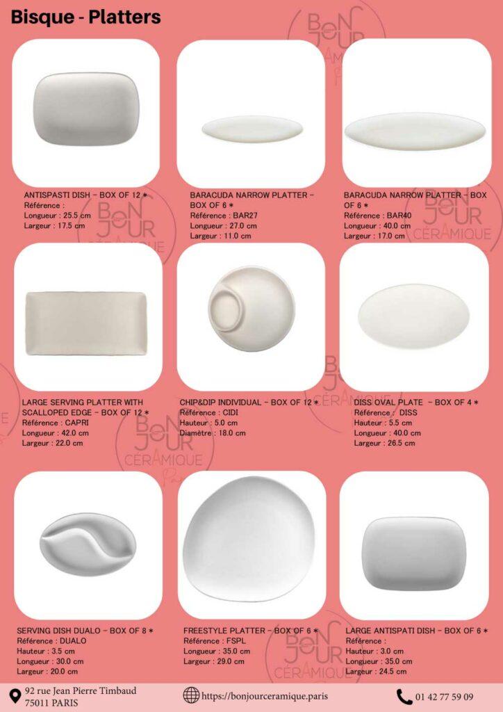 plats ceramique a decorer biscuits faience pour la table ceramique utilitaire a personnaliser plats en biscuit de faience blanche vaisselle creative a emailler