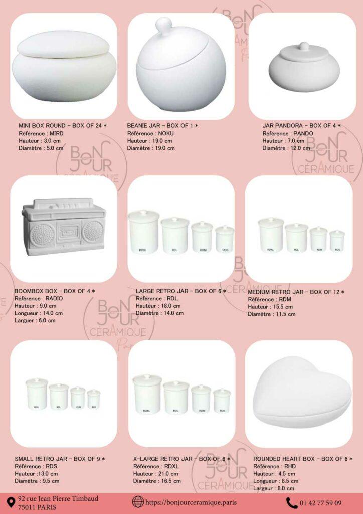 pots ceramique a decorer jars biscuit faience blanche bocaux et boites en ceramique personnalisables