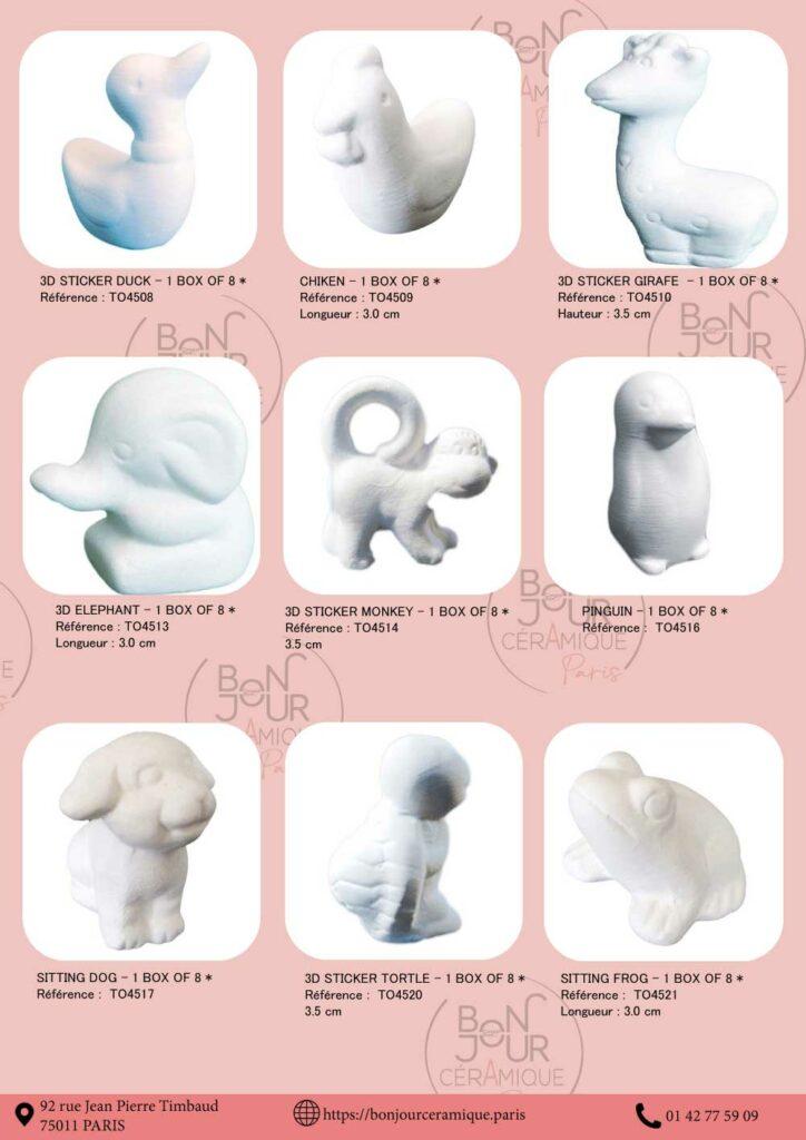 stickers et motifs en biscuit de ceramique a coller petits elements en faience blanche ceramique brute a decorer biscuit decoratif pour ateliers creatifs