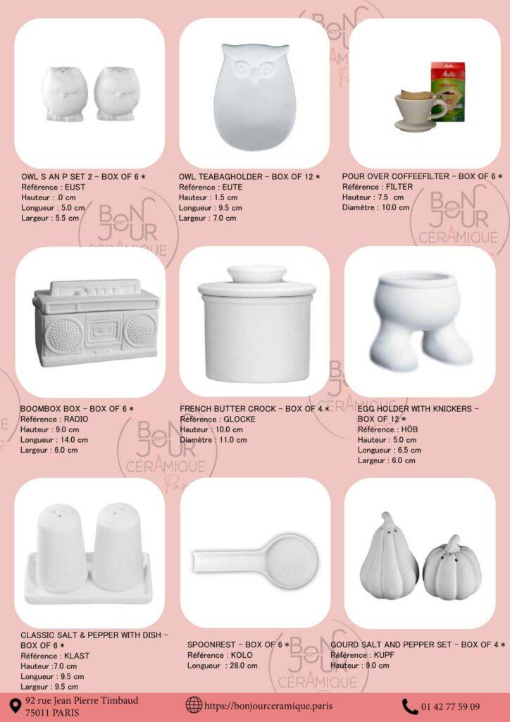 ustensiles cuisine ceramique en biscuit de faience blanche des biscuits ceramique pratique pour emailler sur le theme de la cuisine