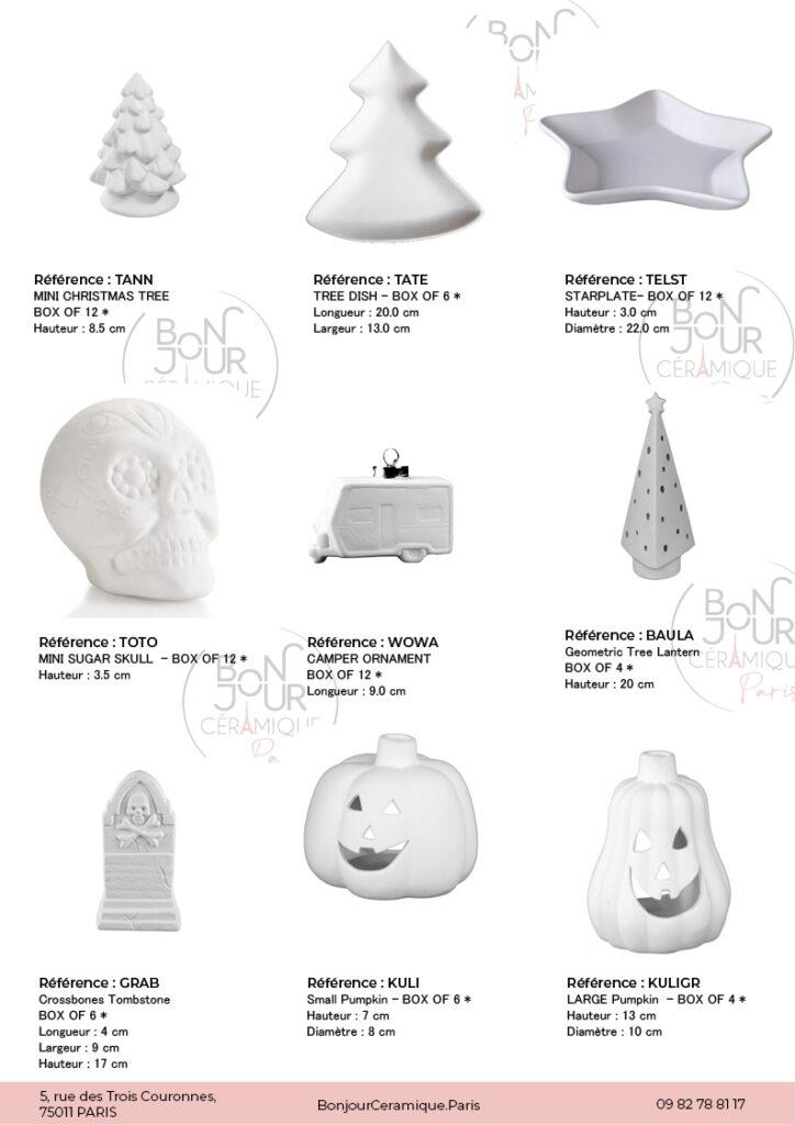 Célébrations en biscuit de faïence blanche. À personnaliser sans limite