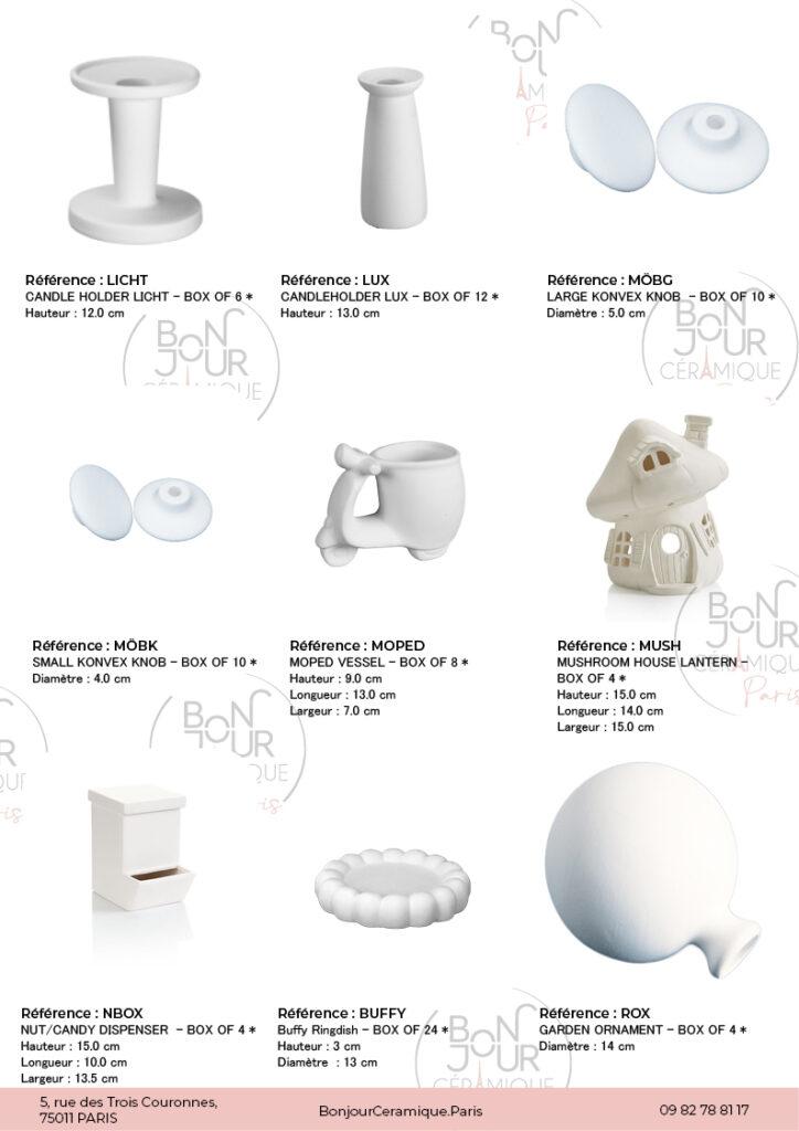 Décoration en biscuit de faïence blanche. À personnaliser sans limite