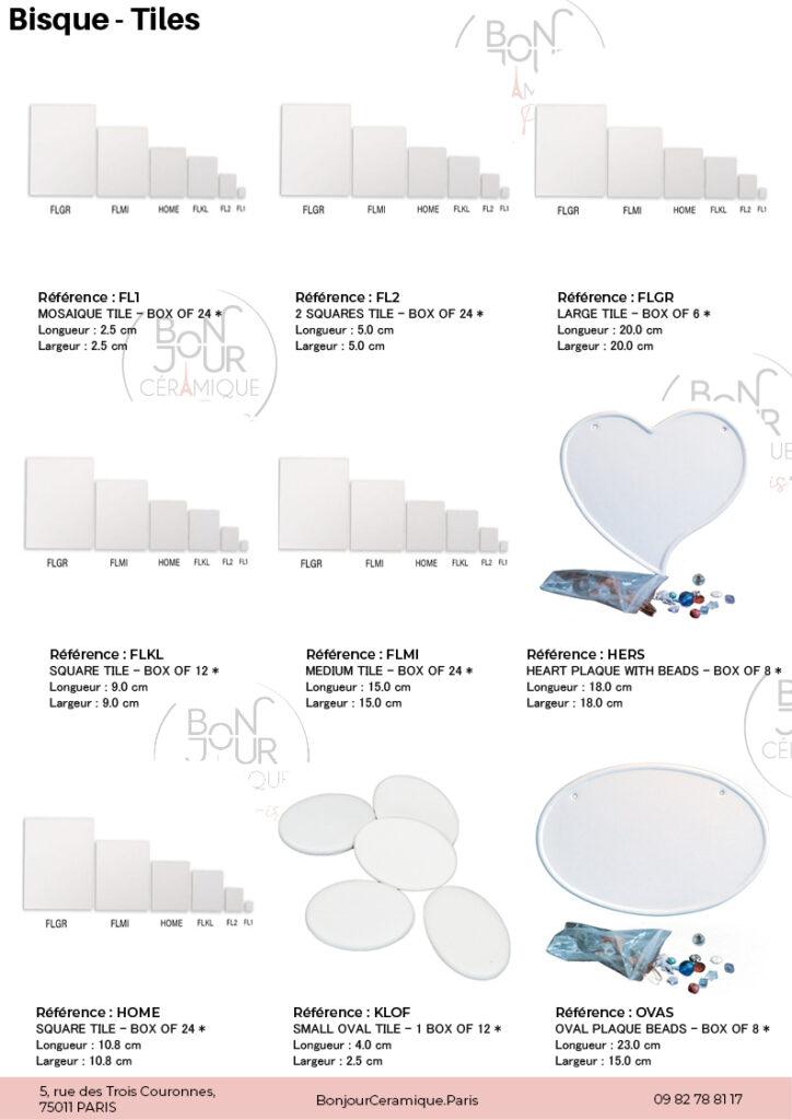 Carreaux en biscuit de faïence blanche. À personnaliser sans limiteNoël, Pâques, Halloween, Saint-Valentin… chaque fête mérite sa création ! Découvrez notre collection de biscuits en faïence blanche à thème, à personnaliser selon l'occasion. En forme de sapin, œuf, citrouille, cœur ou étoile, ces formes festives en biscuit de céramique sont prêtes à être peintes, émaillées et transformées en décorations uniques. Parfaits pour les ateliers créatifs de saison, les cadeaux personnalisés ou les activités manuelles avec enfants, ces biscuits apportent une touche artisanale et pleine d’émotion à chaque grand moment de l’année.